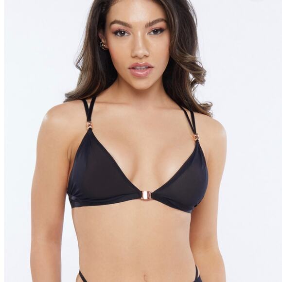 NWT Savage X Fenty Black Caviar Strappy Mesh Bralette - Picture 8 of 8